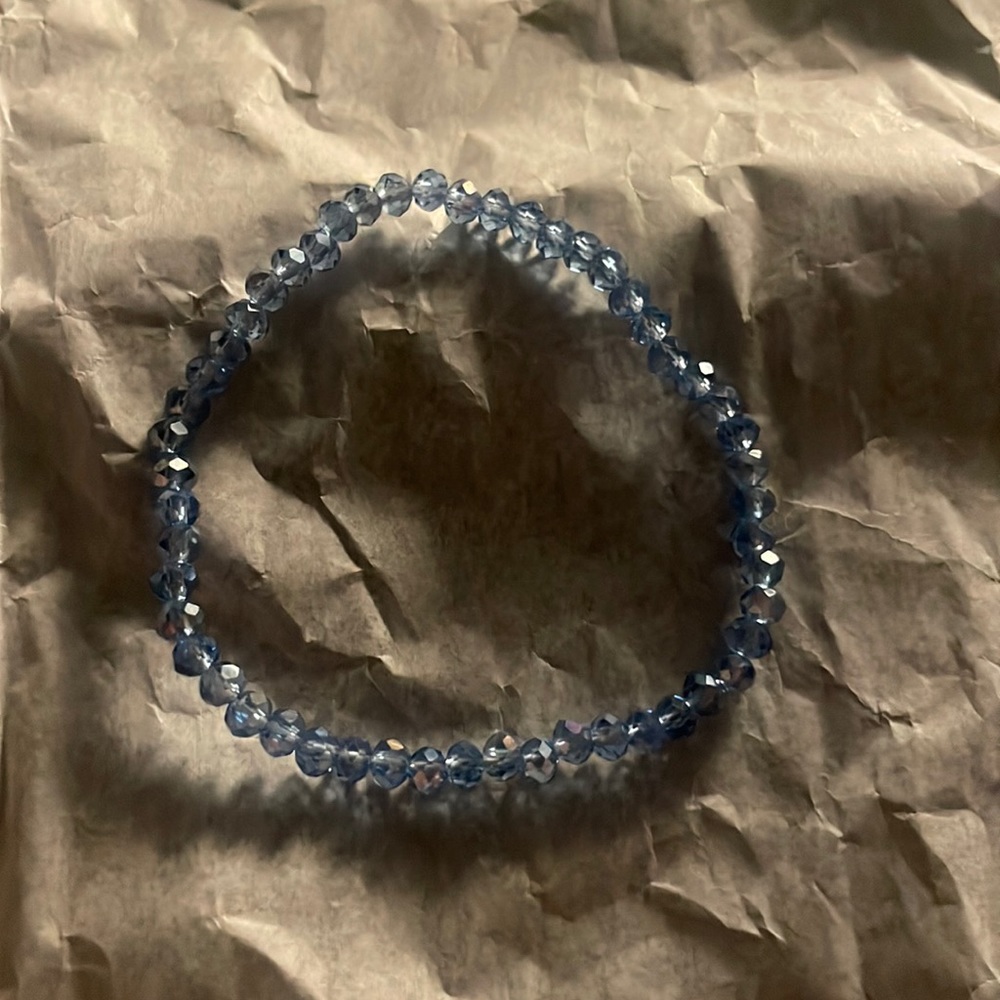 Handcrafted Blue Beaded Bracelet